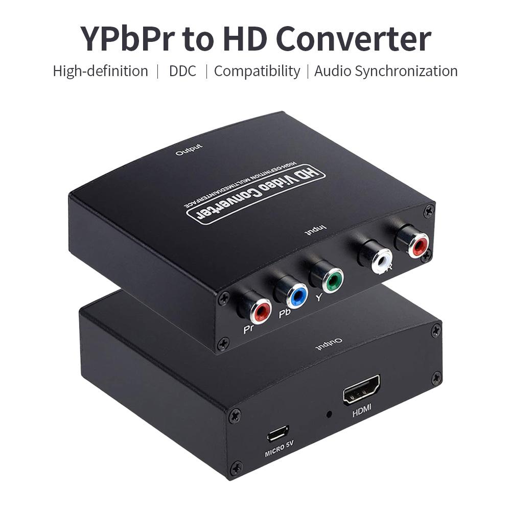 NK-P60 YPbPr to HD Converter High-definition for Audio Synchronization 1080P HD Stable Transmission Clear Image DC 5V1A