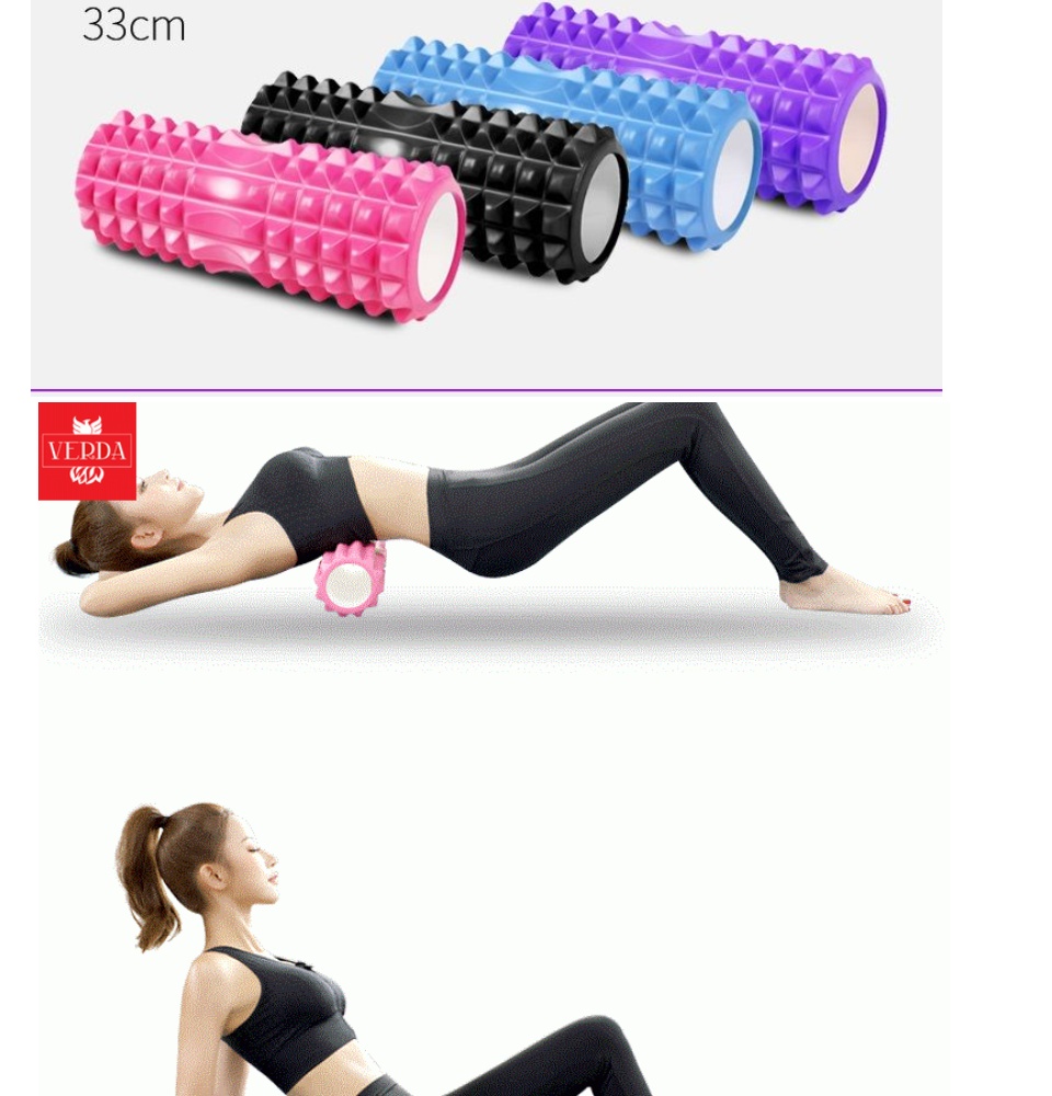 Con lăn cột sống Foam Roller Massage gai 45*13 cm- Ống Lăn Dãn Cơ Tập Gym, Yoga, Thể Hình