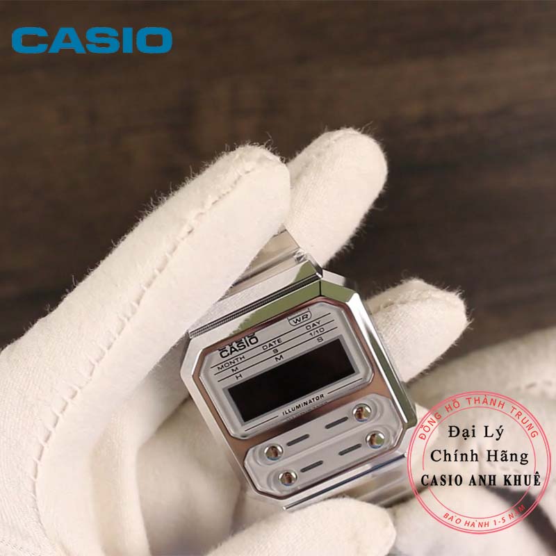 Đồng Hồ Casio Vintage A100WE-7BDF Dây Kim Loại