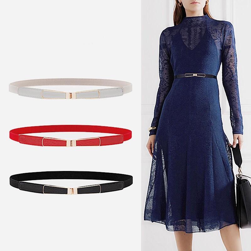Thắt lưng nữ-belt váy chun co giãn bản nhỏ,măth hình lá me hoặc nơ siêu xinh