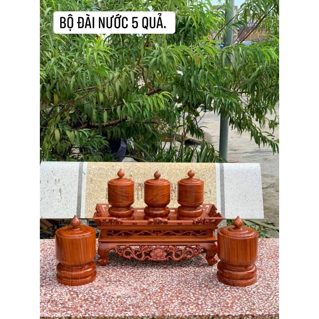 Combo bệ đài nước gỗ hương trang trí ban thờ