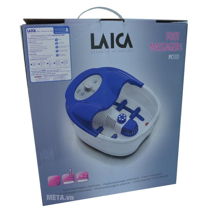 Bồn ngâm chân massage LAICA PC1301 Ý (trắng xanh)