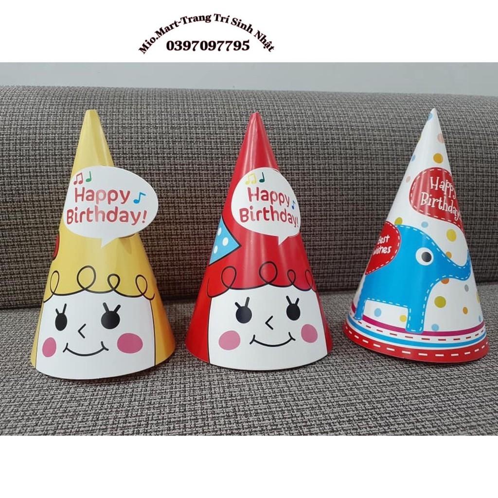 Mũ Sinh Nhật In Hoạt Hình Ngộ Nghĩnh Kích Thước Cao 20Cm,Đường Kính 15Cm,Giá Lẻ Rẻ Như Giá Sỉ BB54