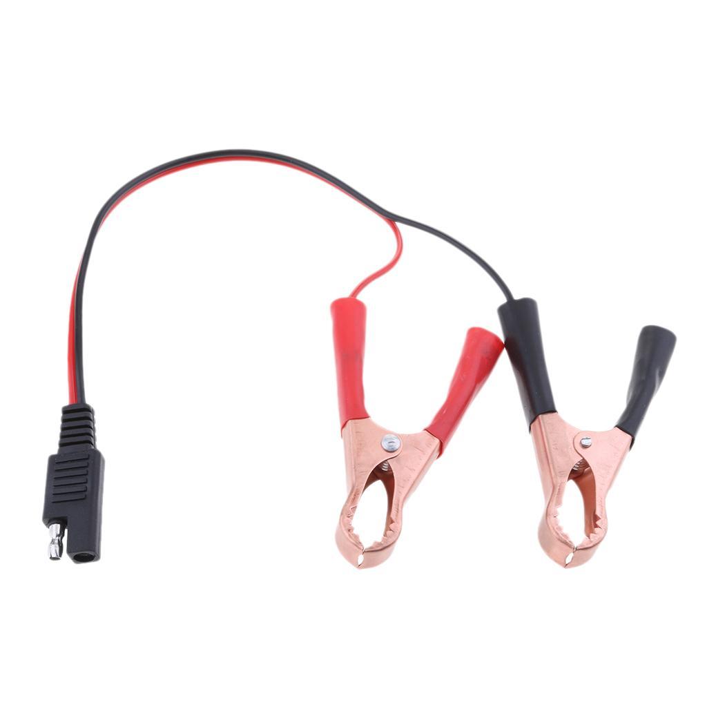 2x 10INCH SAE to Alligator Clip Harness Solar Battery Quick Connect Assembly