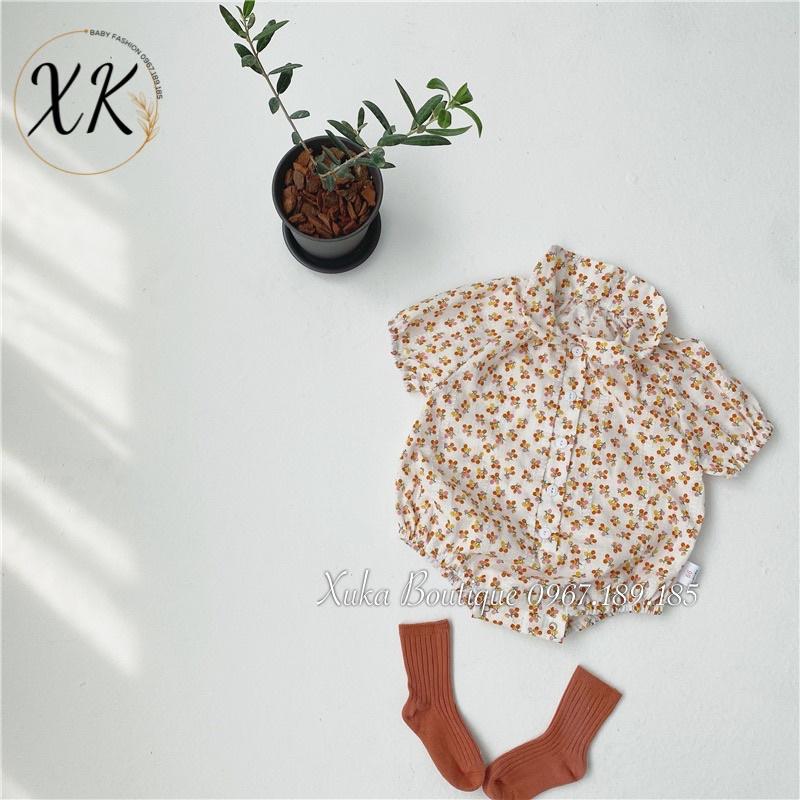 Bodysuit Cộc Tay Bé Gái Xinh Yêu 0-2 Tuổi Xuka Boutique Set Quần Áo Sơ Sinh 2022