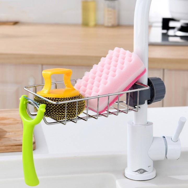 Giá để đồ treo bồn rửa bát bằng inox bền đẹp chắc chắn