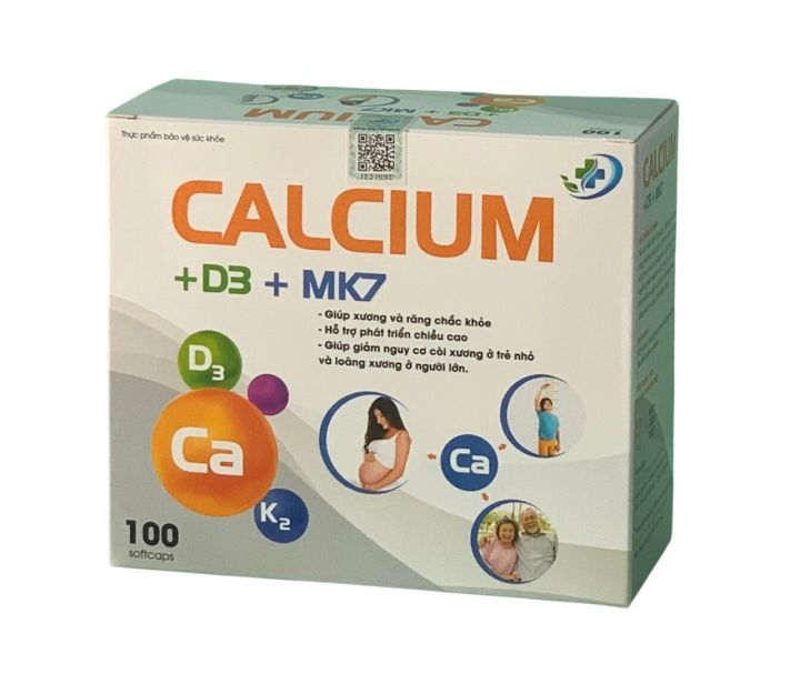 Viên uống giảm đau xương khớp - bổ sung canxi Calcium D3 MK7 Hộp 100 viên