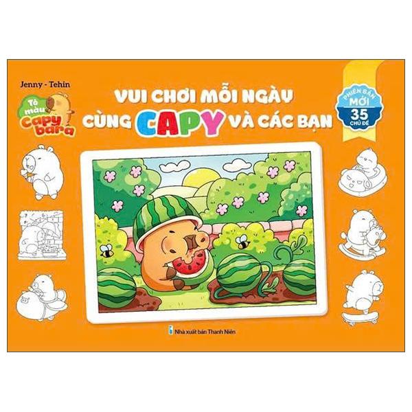 Sách - Tô Màu Capybara - Vui Chơi Mỗi Ngày Cùng Capy Và Các Bạn