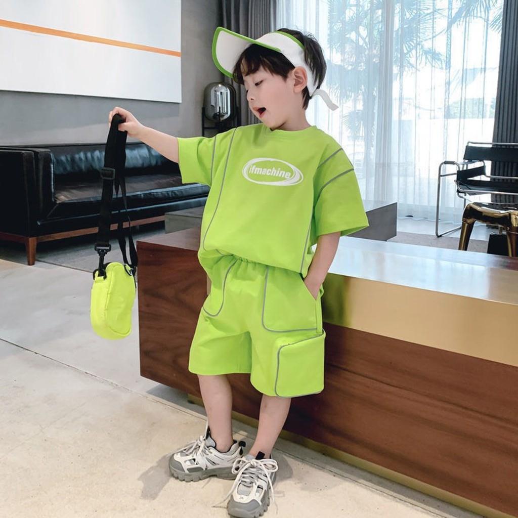 Bộ cộc tay cho bé trai, Bộ Quần Áo Bé Trai Chất Cotton Cao Cấp Viền Siêu Hot - SUMO KIDS