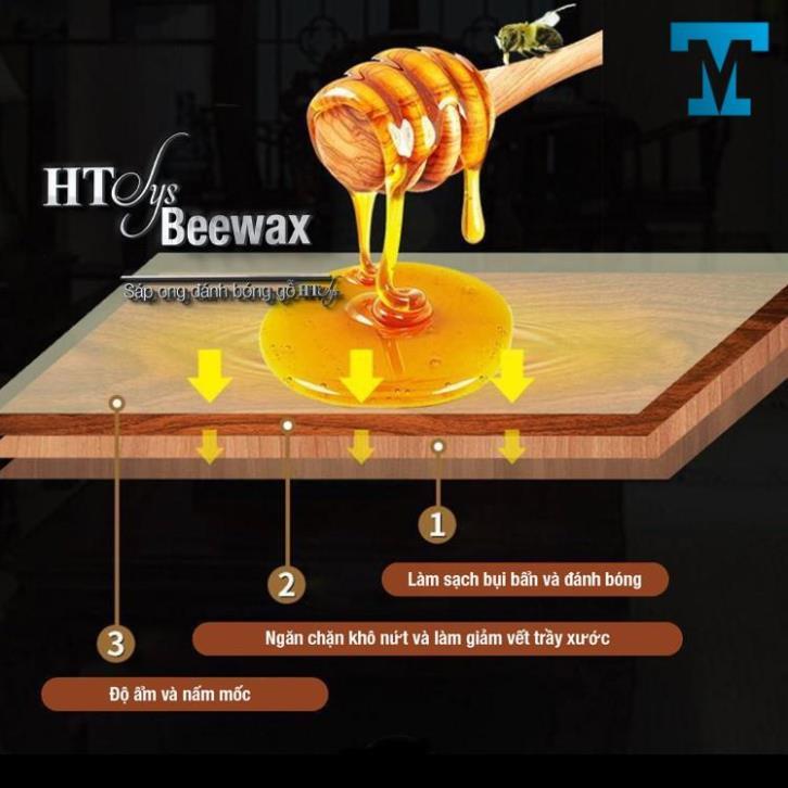 Sáp ong Beewax lau đánh bóng sàn đồ gỗ nội thất 3 tác động làm mới chống thấm nước