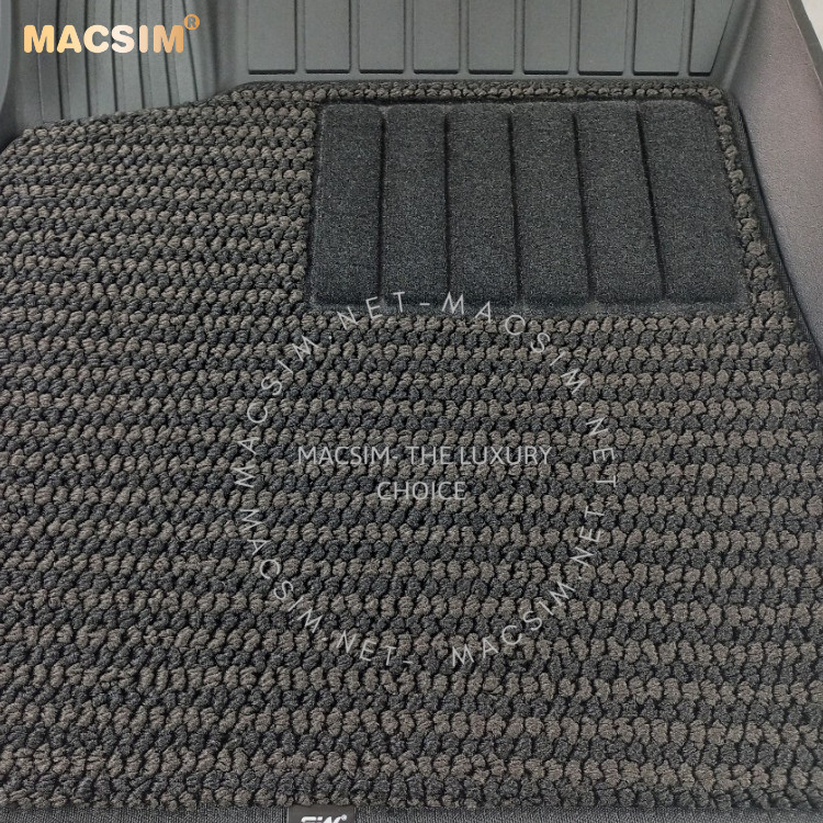 Thảm lót sàn 2 lớp xe ô tô Porsche New Cayenne 2017- đến nay Nhãn hiệu Macsim 3W chất liệu nhựa TPE đúc khuôn cao cấp - màu đen