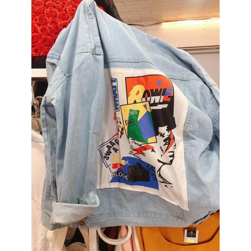 Áo khoác jeans xanh nam nữ BONI