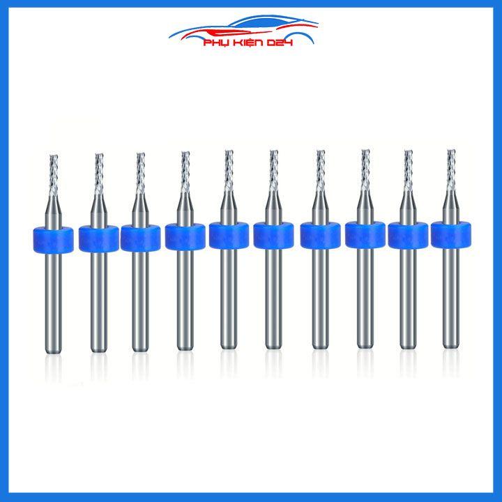 Mũi phay ngón CNC kích thước tùy chọn1.2mm, 1.5mm, 2mm, 2.5mm, 3mm
