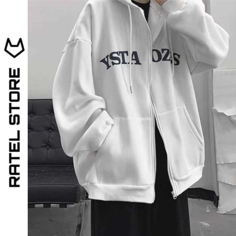 Áo Khoác Jacket Hoodie Zip Nỉ Thu Đông Nam Nữ YSTAOZIS Unisex Form Rộng