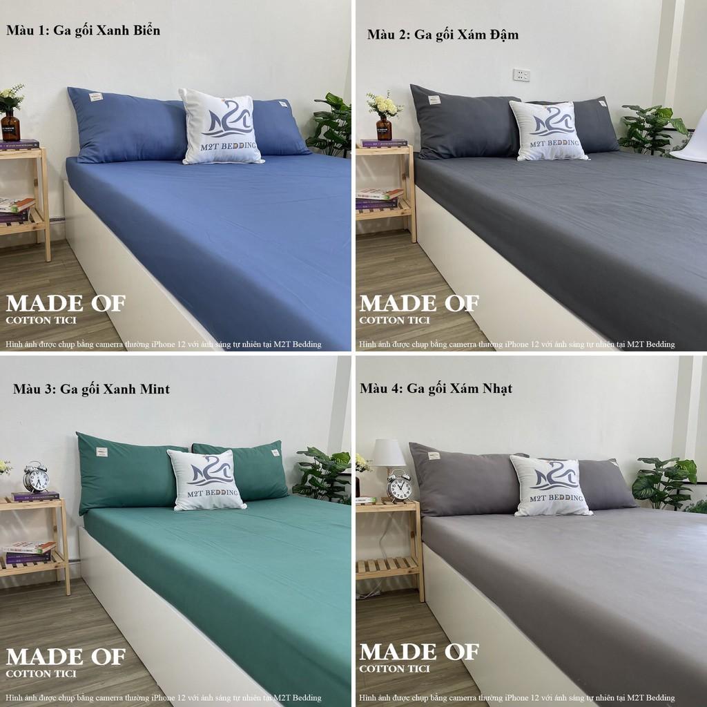 Bộ ga giường và vỏ gối Cotton Tici M2T Bedding ga gối Cotton Hàn Quốc đủ size drap nệm