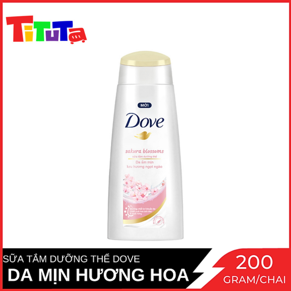 [HKM] Sữa Tắm Dưỡng Thể Dove Da Mịn Hương Hoa Chai 200g