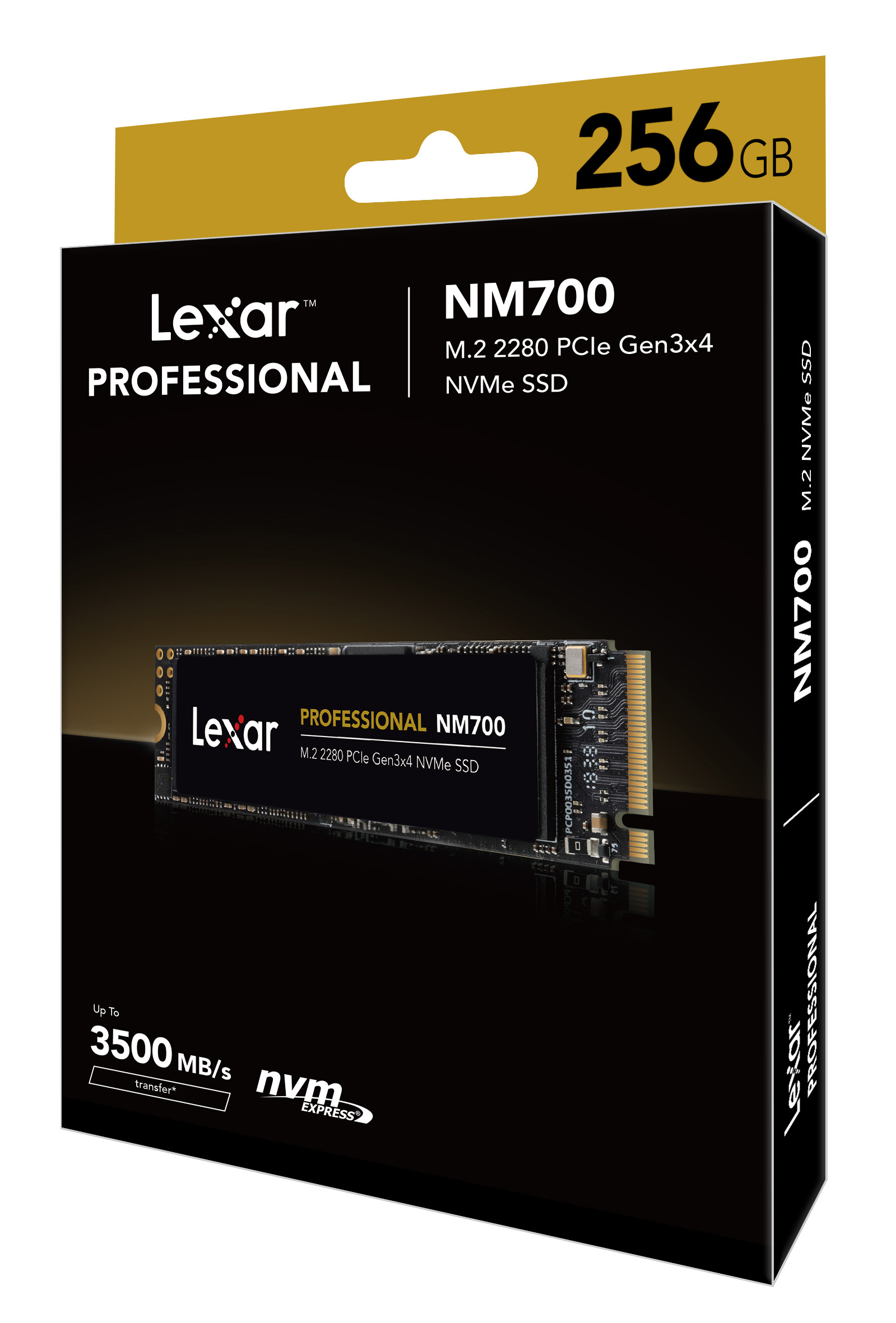 Ổ cứng SSD Lexar Professional NM700 256GB PCIe Gen3x4 M.2 2280 NVMe 3500MB/s - Hàng Chính Hãng