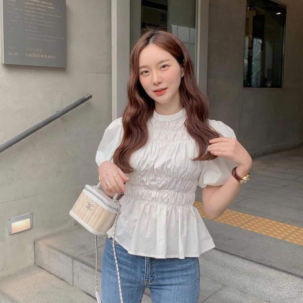 Áo nhún tay bồng siêu xinh