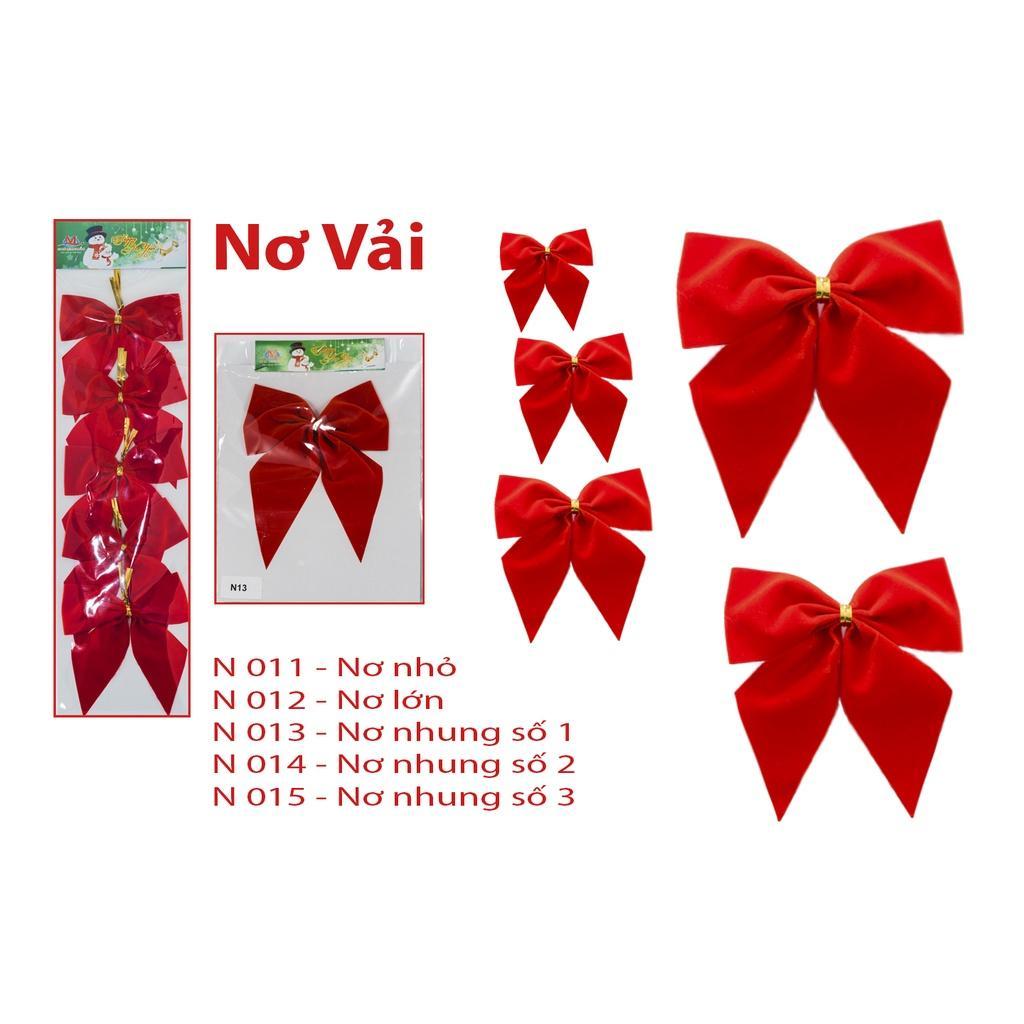 Nơ trang trí cây thông noel - Phụ kiện trang trí noel - Đủ size lựa chọn