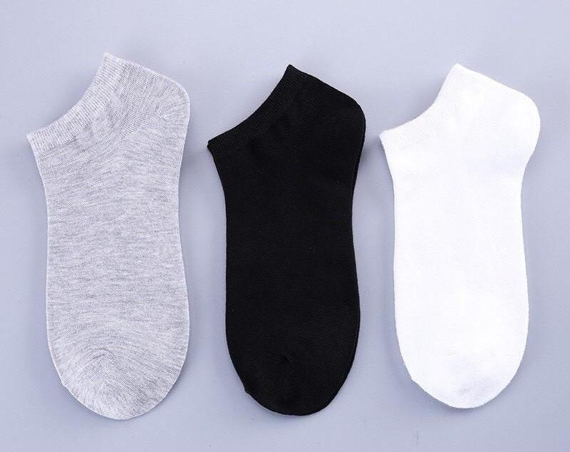 Combo 3 đôi vớ nam nữ ngắn mềm mịn, co giãn tốt (giao màu ngẫu nhiên)