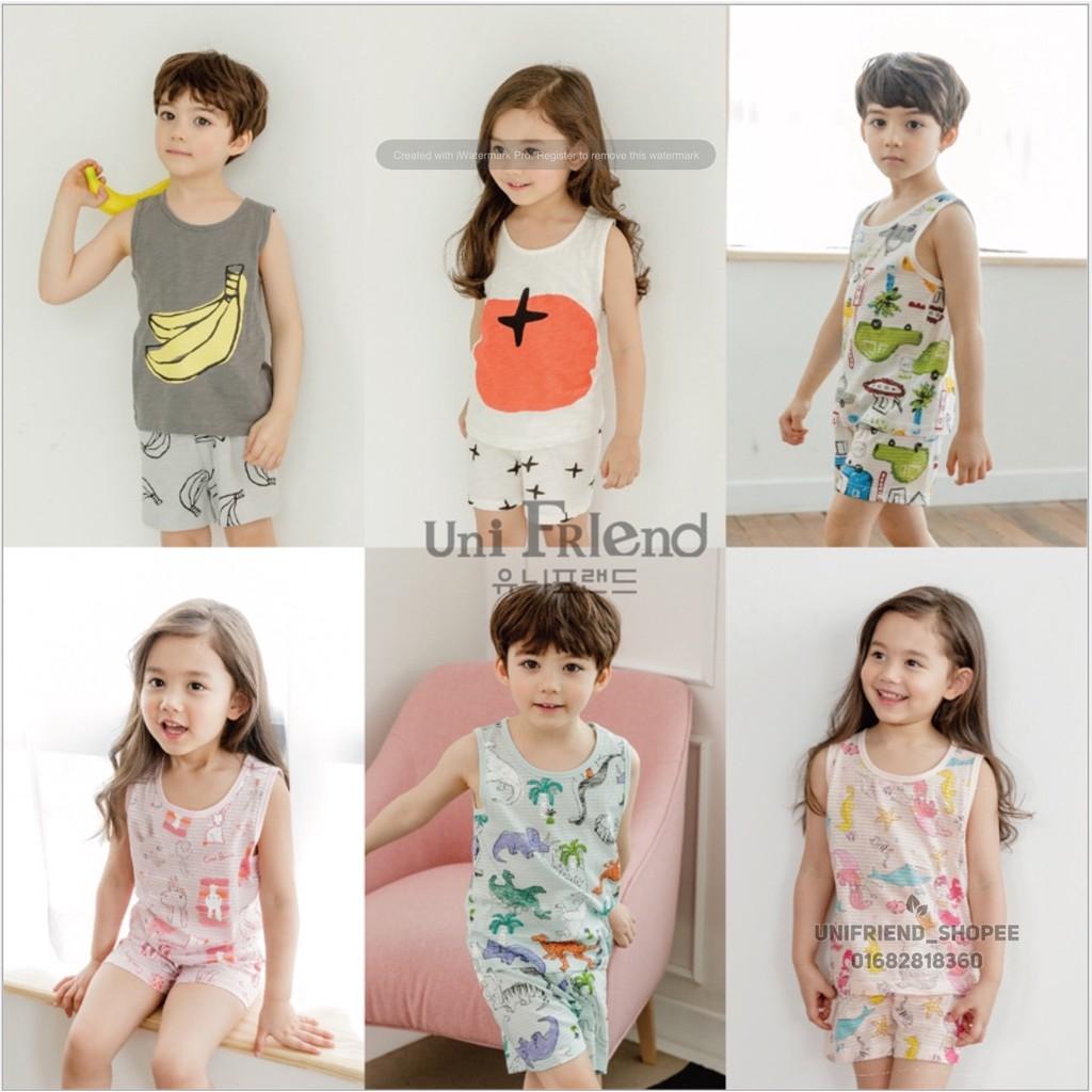 Bộ đồ bé trai uniFriend sát nách _ khủng long