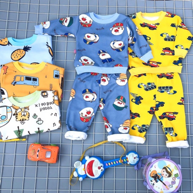 Set 5 bộ nỉ bông chất nỉ bông đẹp cho bé trai