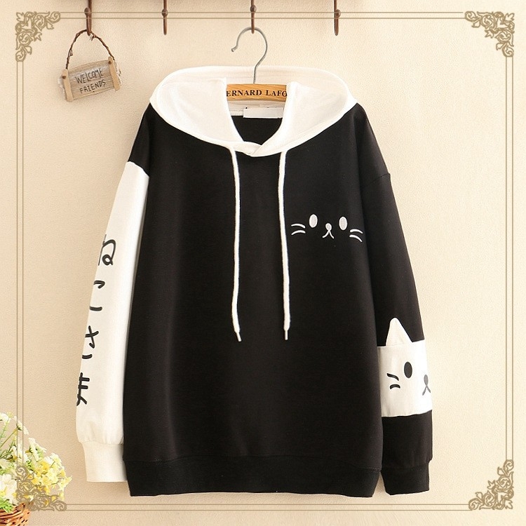 Áo Hoodie Nữ / Nam - Áo Khoác Nỉ Hình Mèo Siêu Dễ Thương Blazel, 2 Màu - Hàng Chính hãng