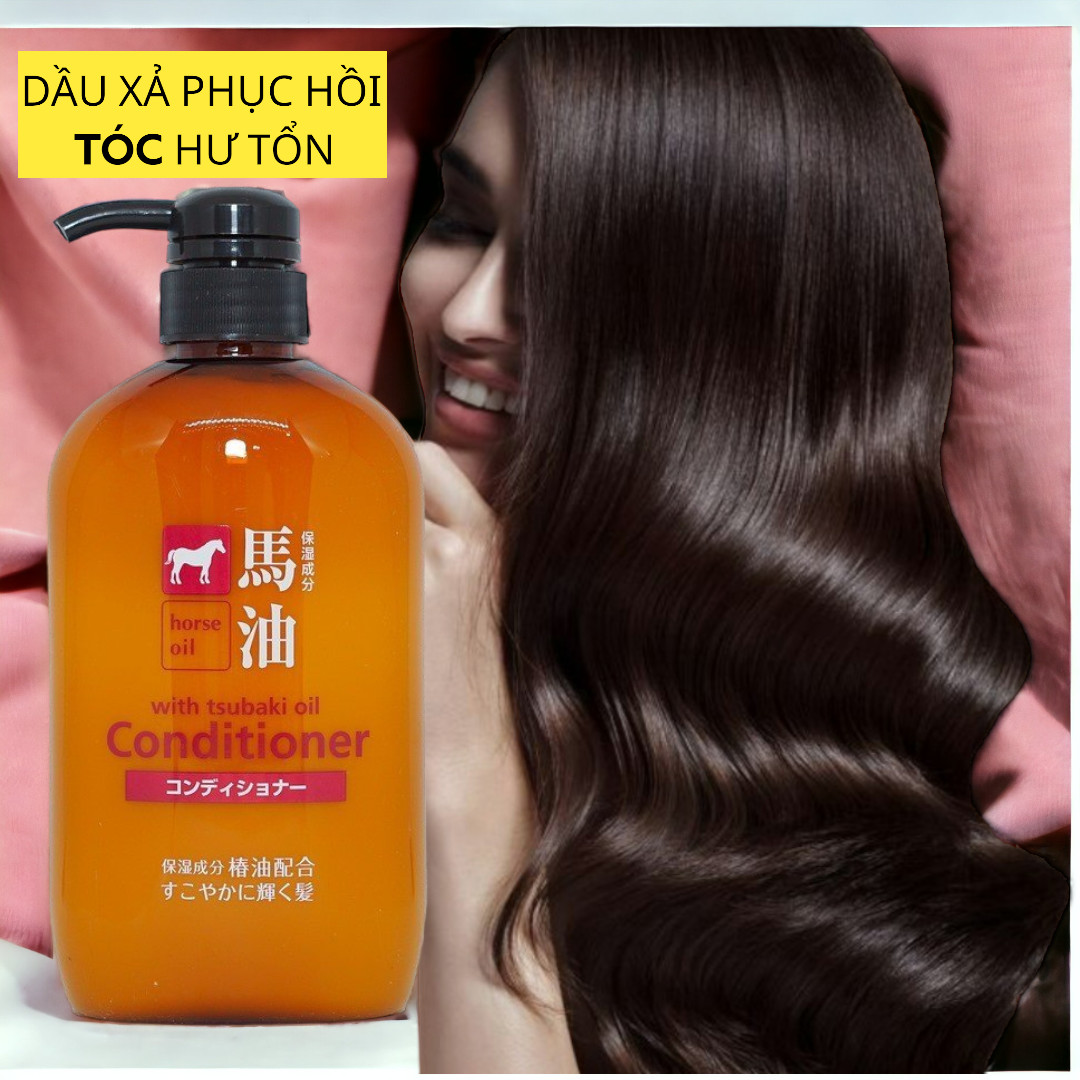 Dầu Xả Phục Hồi Tóc Hư Tổn,Khô Chẻ Chiết Xuất Từ Dầu Ngựa Deve Cosme Station Conditioner(600mL)