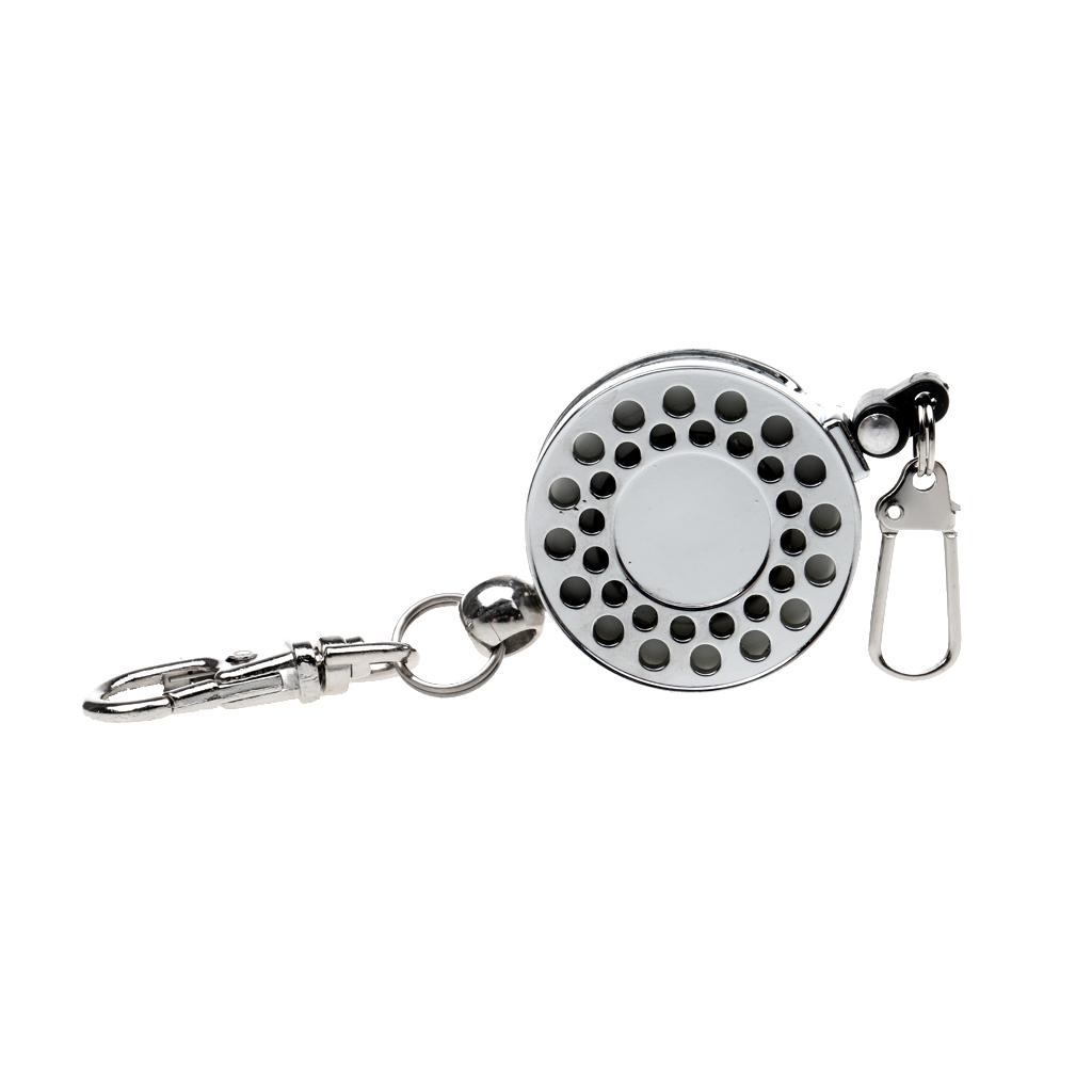 Portable Outdoor Fly Fishing Tool Zinger Retractable Reel Carabiner Clip 100cm