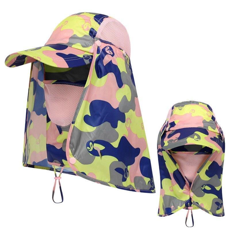 Unisex Visor Hats Fishing Hiking Sun Protector Cap UV Protection Face Neck Cover Sun Protection Outdoor Sport Camping Hats