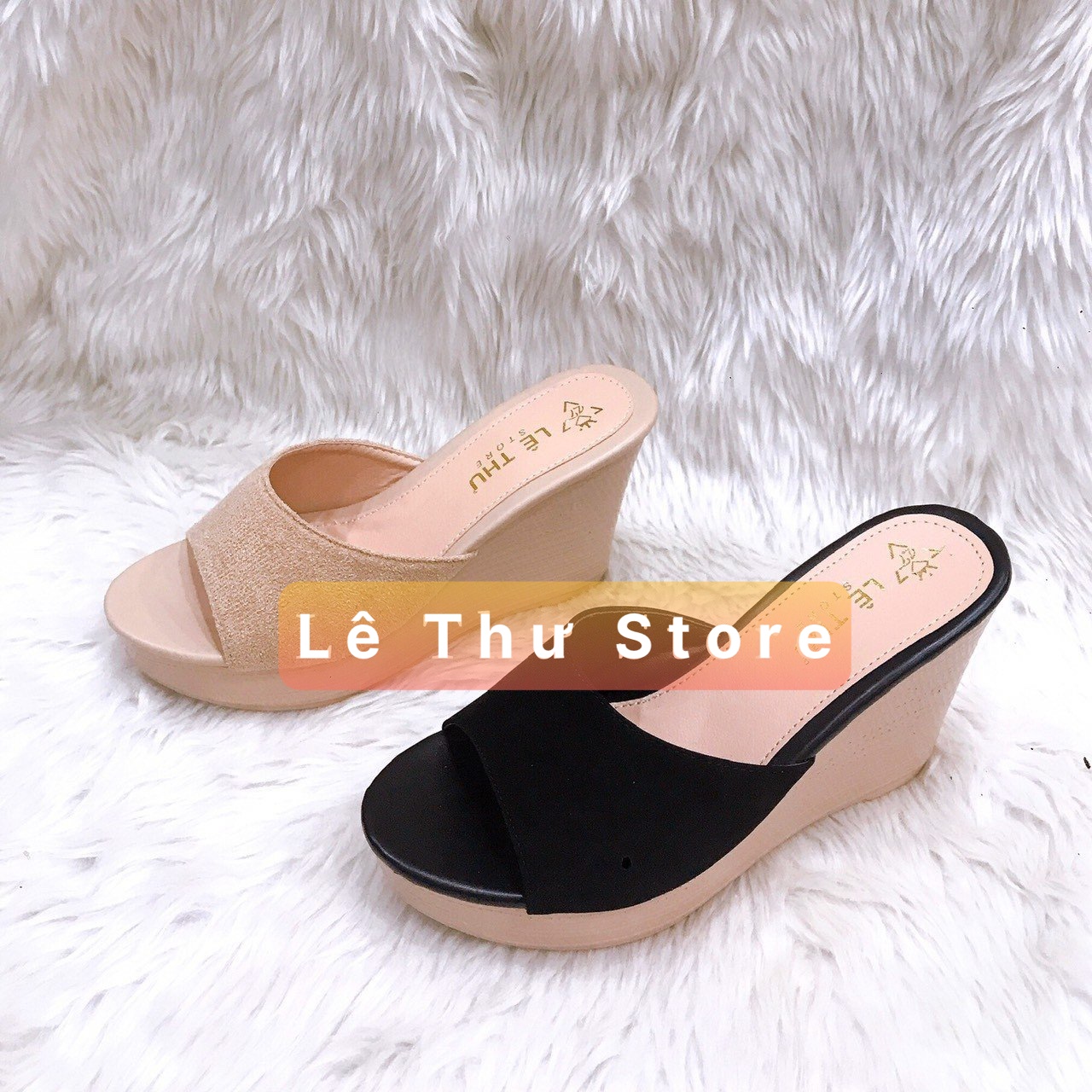 Dép xuồng 6, 9 phân quai nhung bản lớn đế nhẹ êm LT