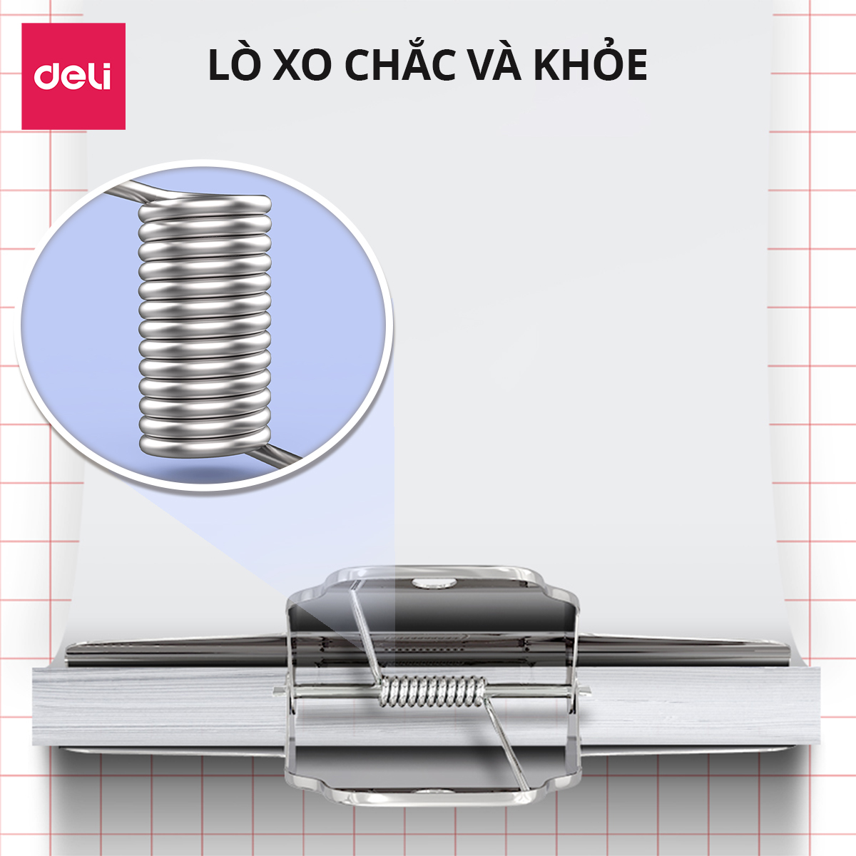 Set 4 chiếc kẹp giấy kim loại Deli, tài liệu hồ sơ văn phòng chắc chắn nhỏ gọn đa năng