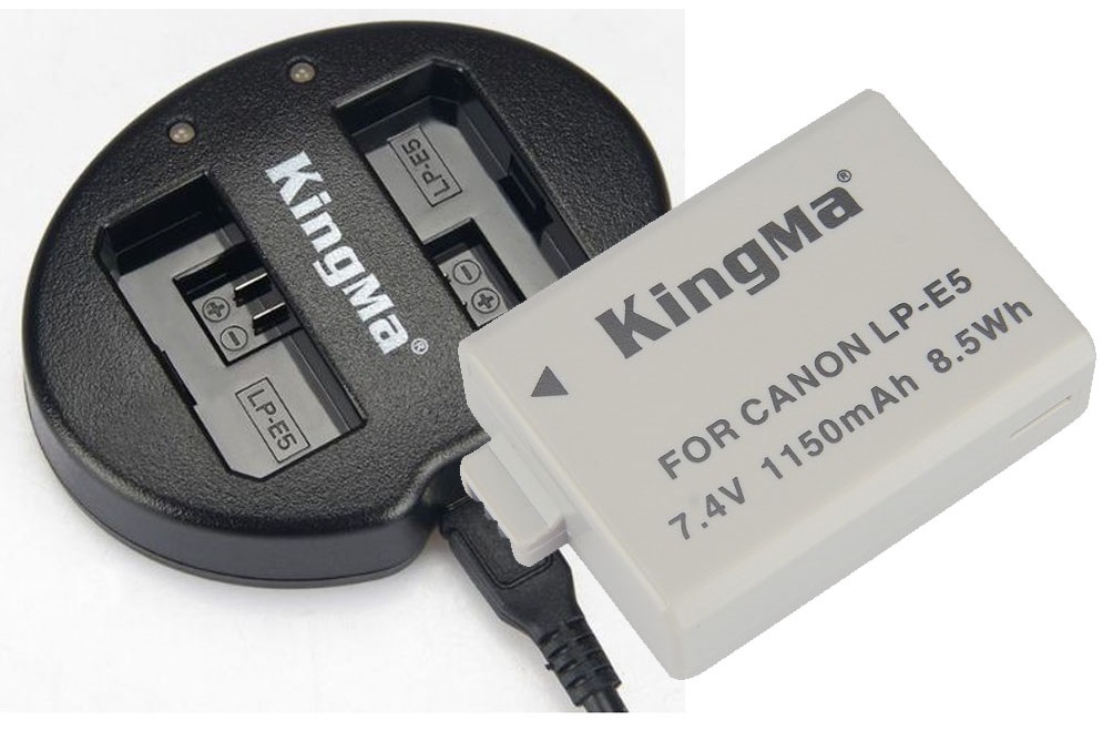 Combo 2 pin 1 sạc Kingma for Canon LP-E5 - Hàng chính hãng