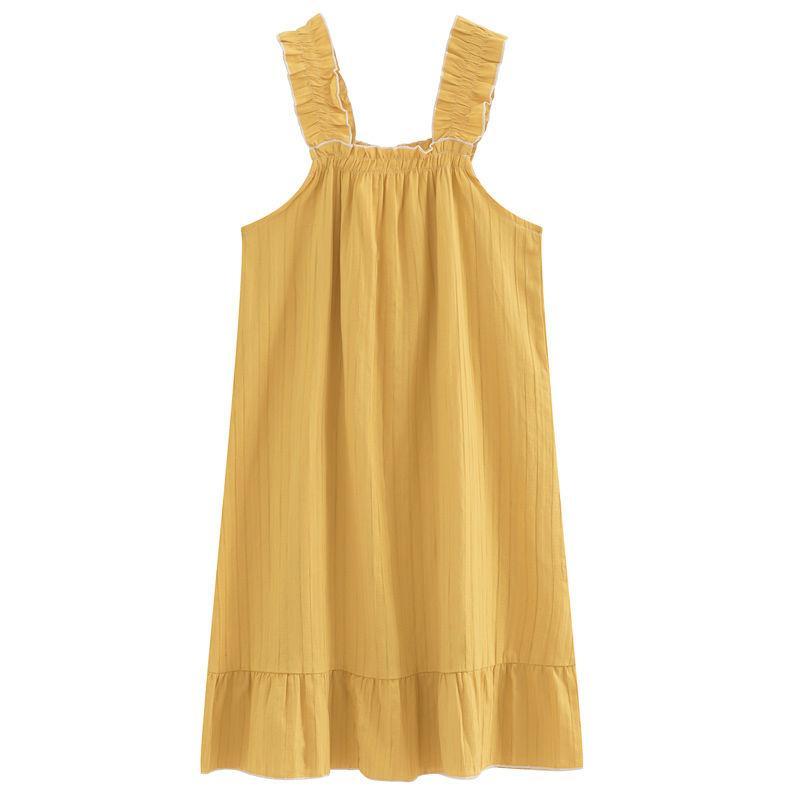 Đầm Ngủ Hai Dây Vải cotton Dễ Thương Gợi Cảm Thời Trang Mùa Hè Cho Bạn Gái