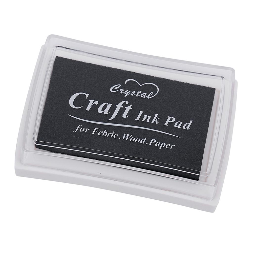 2 Pieces Ink Stamps Pad for Rubber Stamps Or Crafts Embossing Black Gold