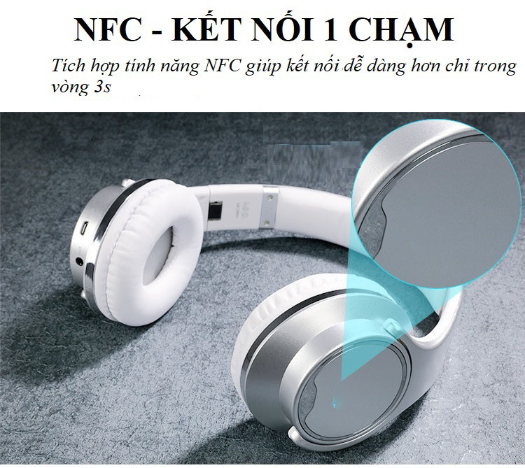 Tai Nghe Chụp Tai Bluetooth  Kiêm Loa Di Động MH.1 Với 4 Chế Độ Nghe Nhạc Cực Đỉnh