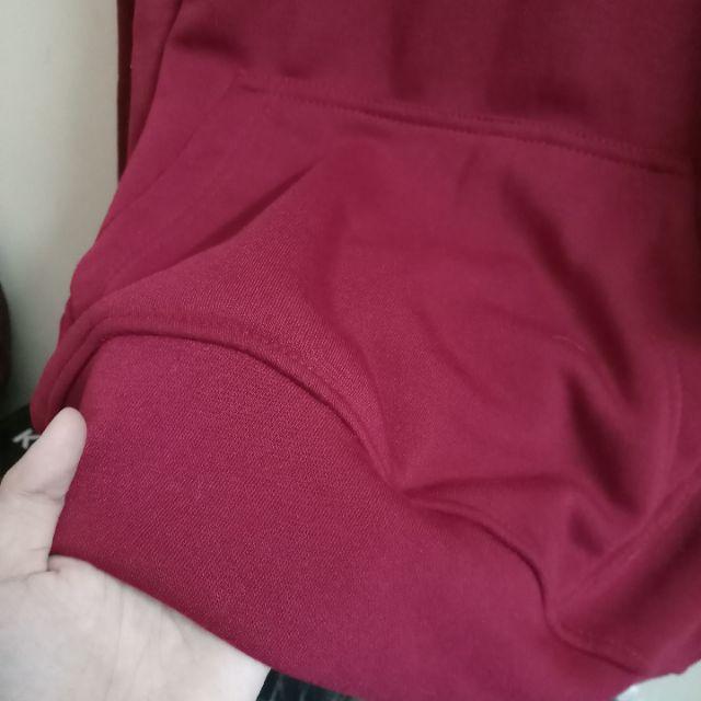Áo hoodie nỉ đỏ đô Deep Red hoodie unisex