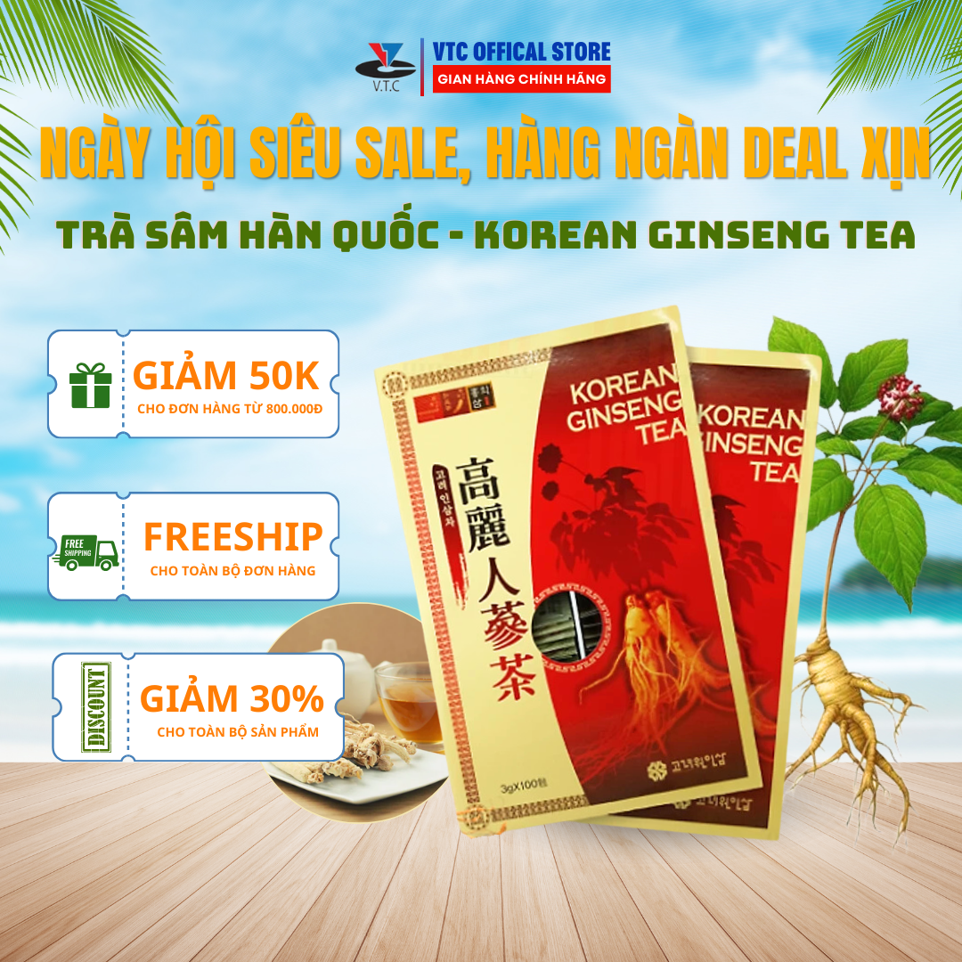 Trà Sâm Hàn Quốc Korean Ginseng Tea - Hộp 100