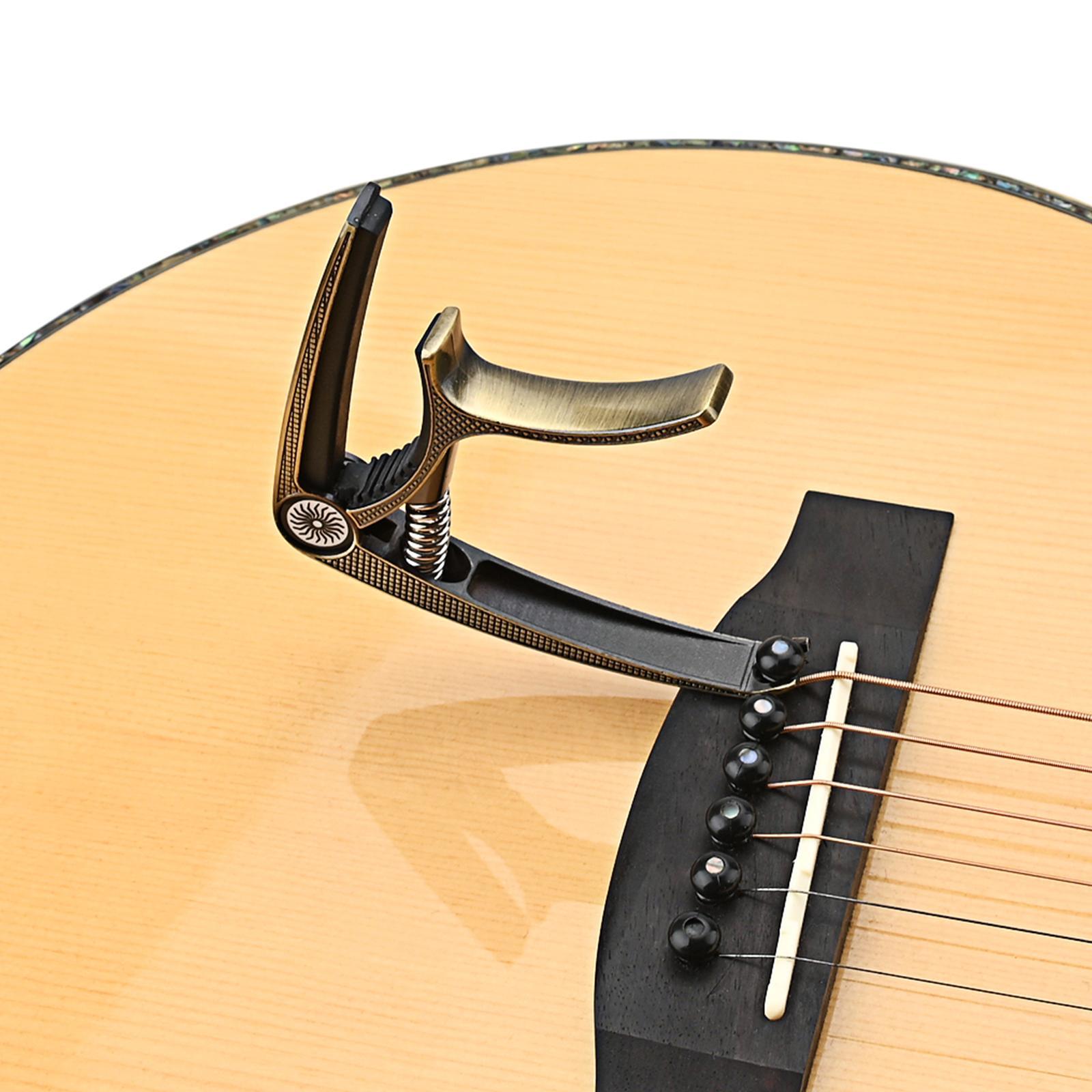 Guitar Capo Acoustic Clip Quick Change Clamp Key for Electric Guitar Ukulele