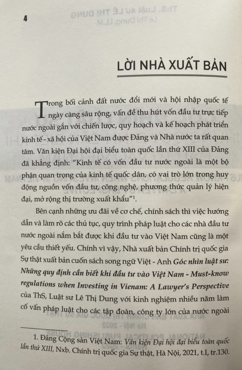 Góc nhìn luật sư Những quy định cần biết khi đầu tư vào Việt Nam