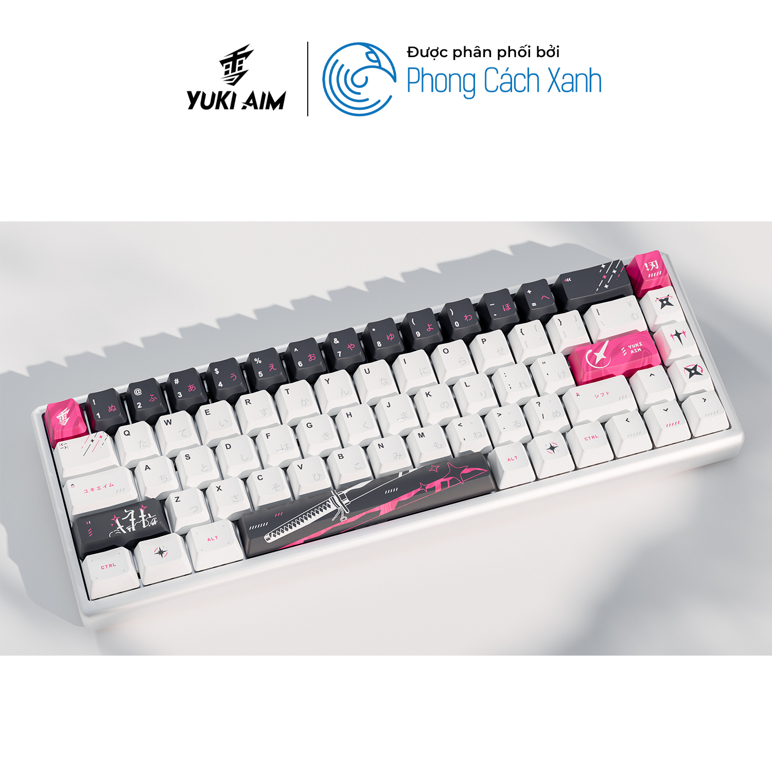 Bàn phím cơ Yuki Aim Polar 65 Katana Edition - Hiragana (Limited Edition) - Hàng Chính Hãng