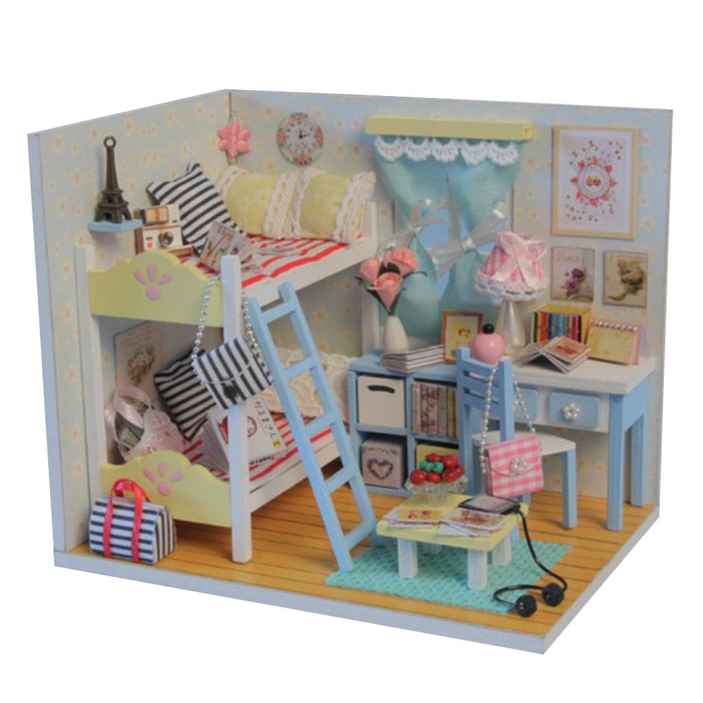 1/24 Dollhouse Miniature DIY House Kit with Furniture Great Artwork Gift #2