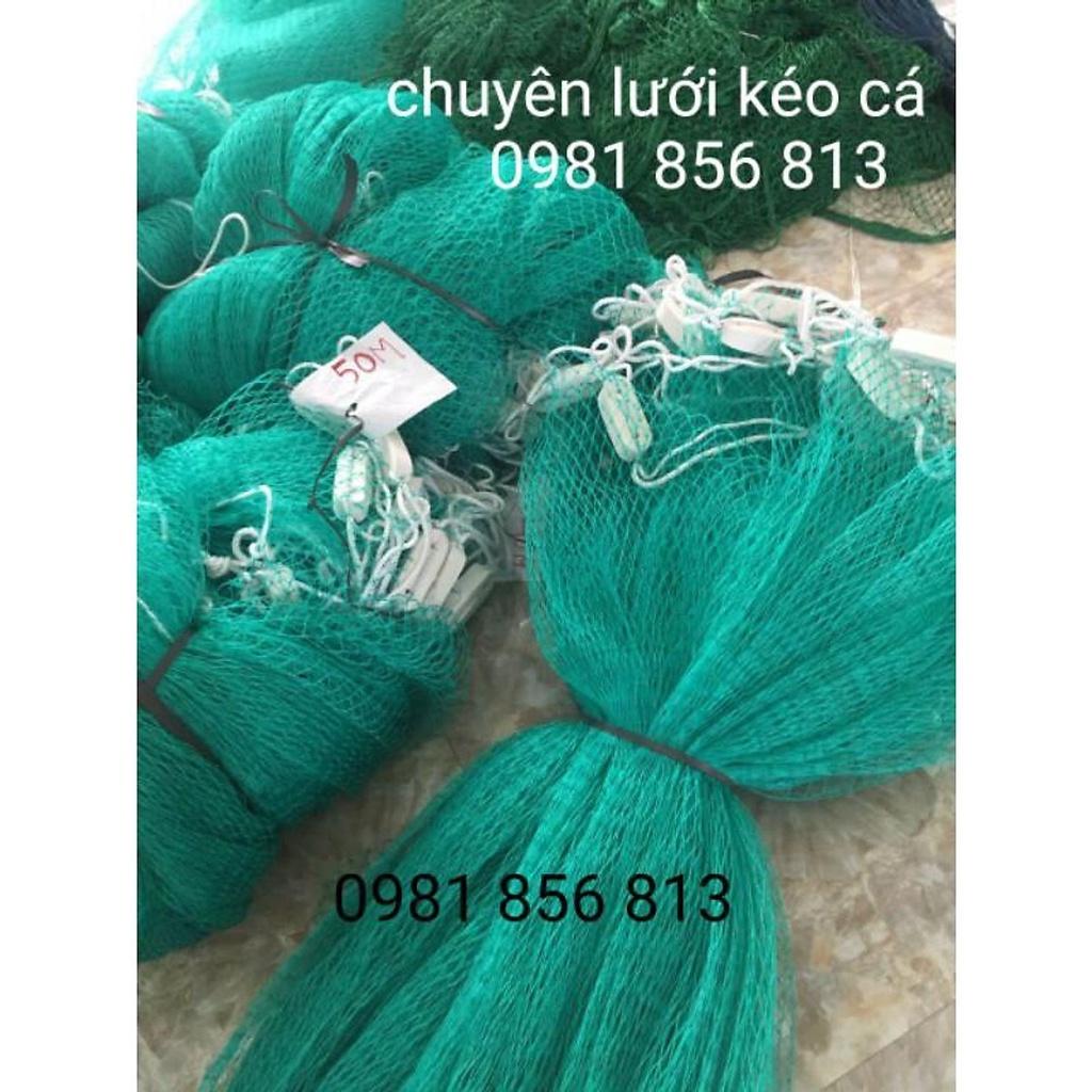 Lưới vét cá – Lưới quét cá ao hồ cước Thái mắt 4cm dài 40 cao 2m5 túi 5m siêu bền siêu thoáng