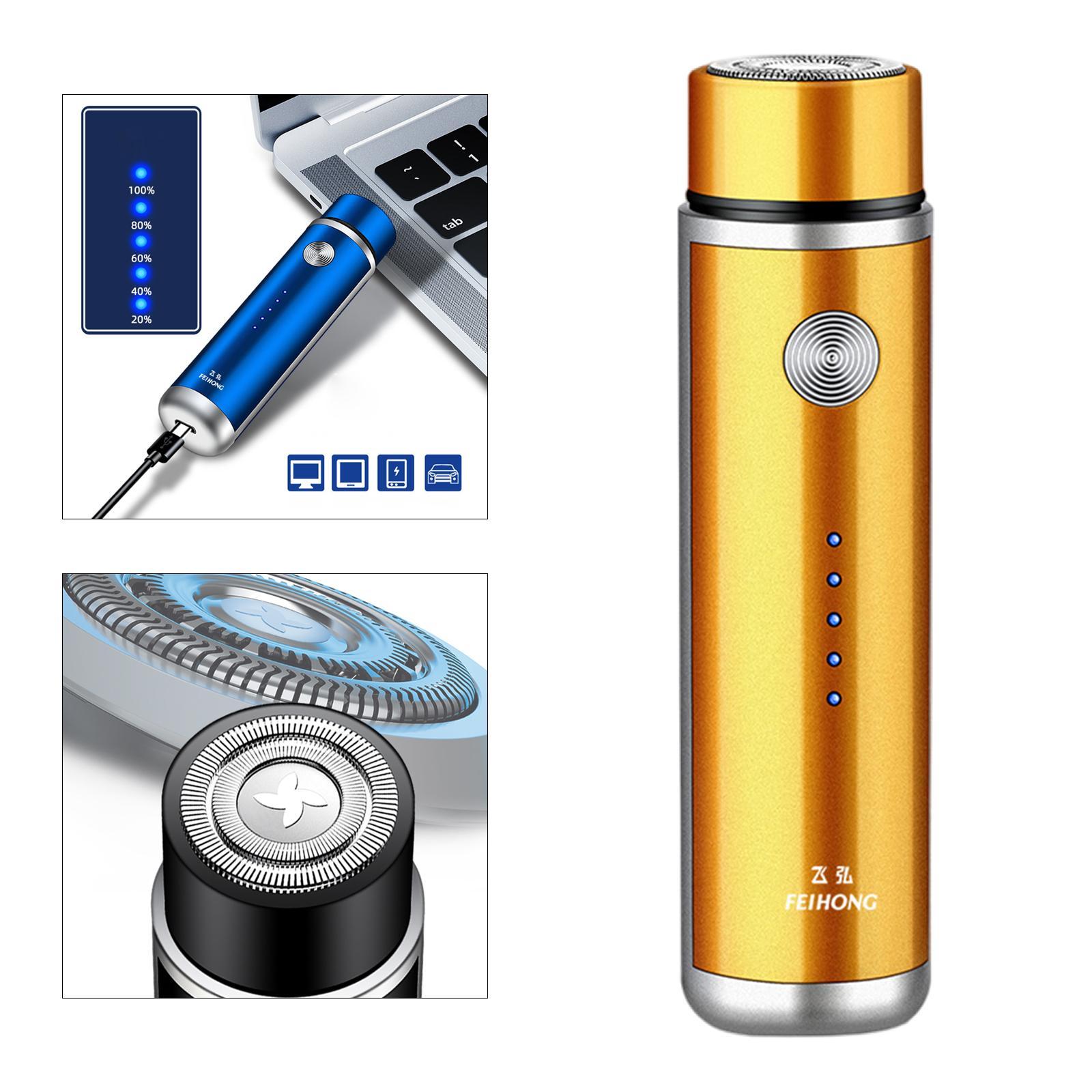 Men Mini Electric Shavers, Electric Razors with LED Indicator Shaving Machine Washable Rechargeable Shaving Razors for Travel Business Hotel