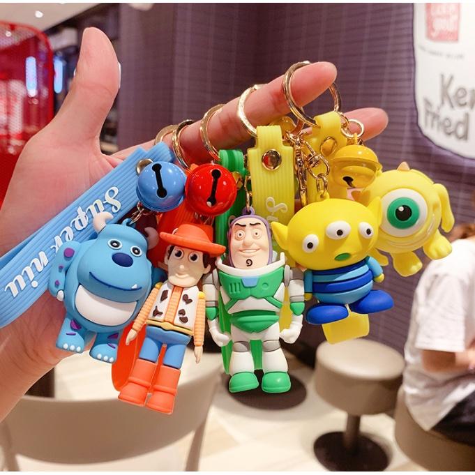 Móc khóa Phim hoạt hình Toy Story có chuông PVC loại tốt