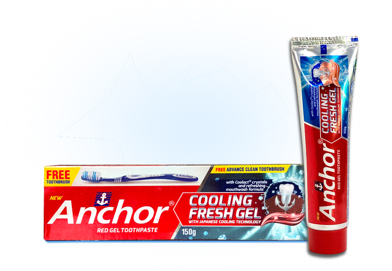 KEM ĐÁNH RĂNG DÀNH CHO RĂNG NHẠY CẢM ANCHOR COOLING FRESH GEL. 150g