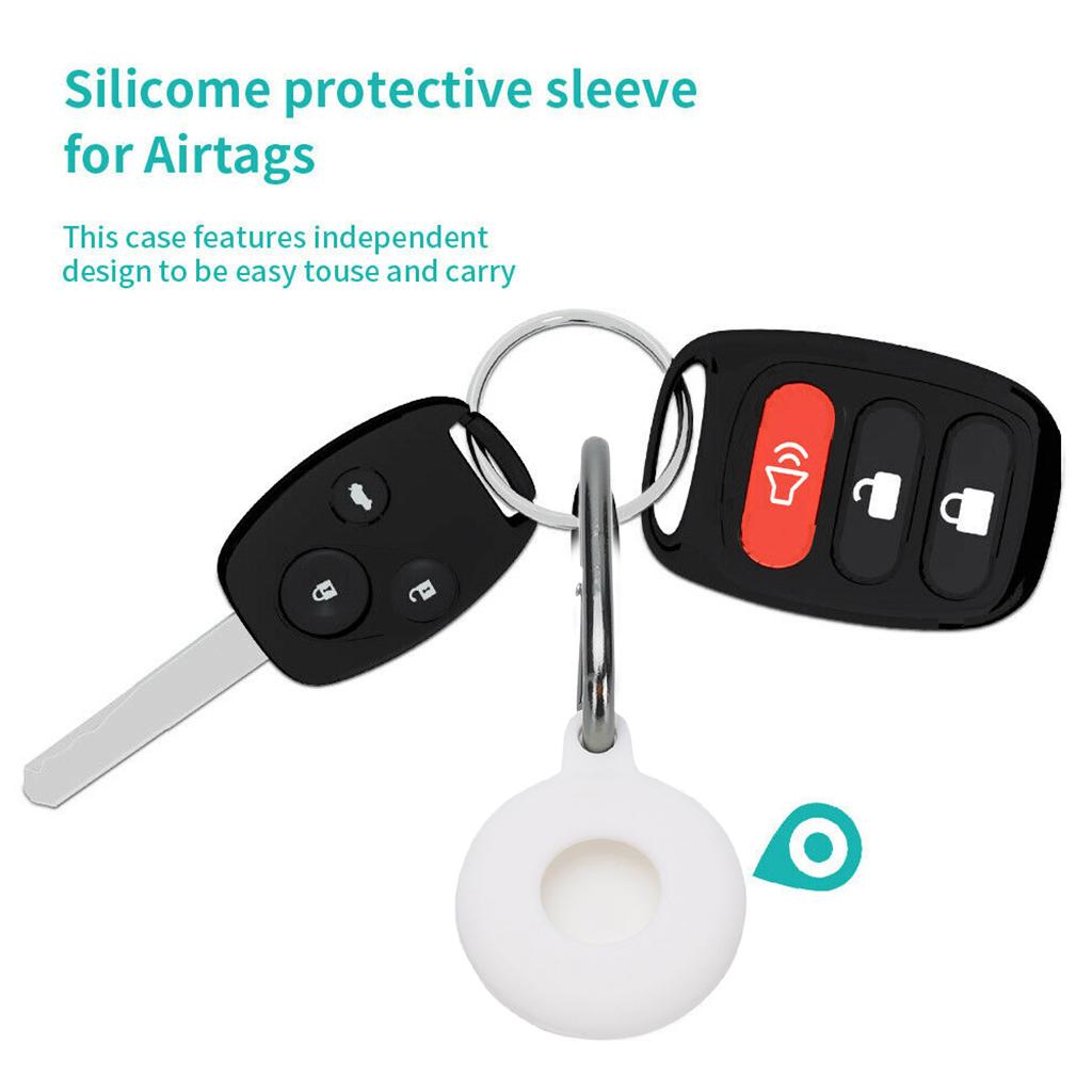 Silicone Case for AirTag Finder, Anti-Scratch Protective Skin Cover with Keychain Compatible with AirTags