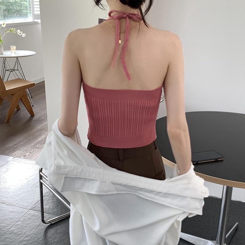 MS248 Áo yếm buộc cổ bo gấu