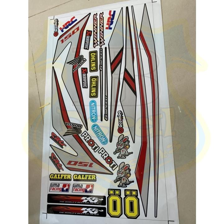 Tem rời dành cho xe winner v1 mẫu zin đỏ đen