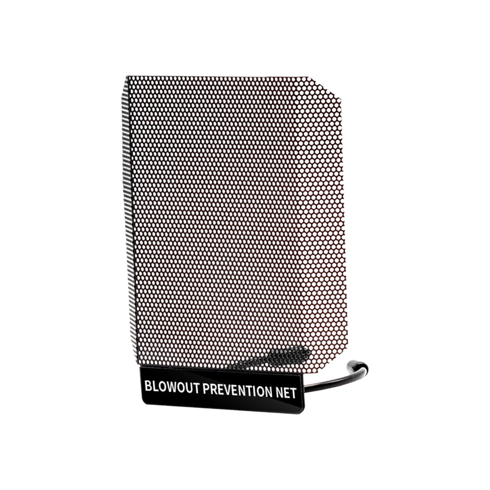 Blowout Preventer Net Microphone Windscreen Cover Lightweight Metal Mesh Stable Structure Microphone Filter for Studio Lives Broadcasting